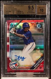 2019 Bowman Draft Chrome Baseball Red Dasan Brown #CDA-DB BGS 9.5