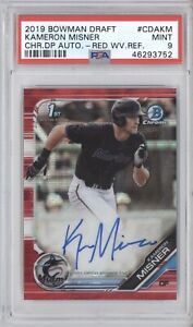 2019 Bowman Draft Chrome Baseball Red Wave Kameron Misner #CDA-KM BGS 9