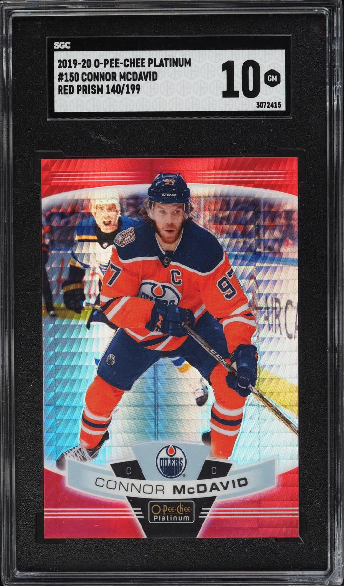 2019 O-Pee-Chee Platinum Connor McDavid [Red Prism] #150 card