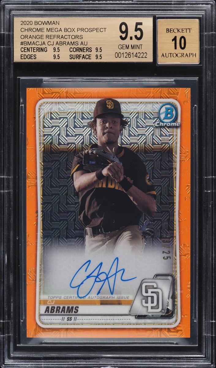 2020 Bowman Chrome Mega Box Baseball Orange CJ Abrams #BMA-CJA