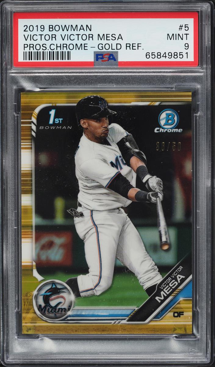 2019 Bowman Chrome Baseball Gold Victor Victor Mesa #BCP-200 PSA 9