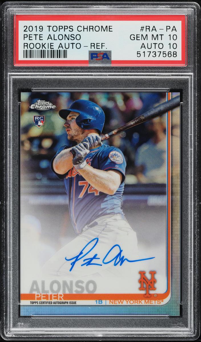 2019 Topps Chrome Baseball Refractor Peter Alonso #RA-PA PSA 9