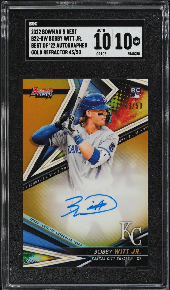2022 Bowman's Best Baseball Gold Bobby Witt Jr. #B22-BW