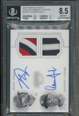 2020 Topps Dynasty Baseball Aaron Judge #DAP-TJ BGS 8.5