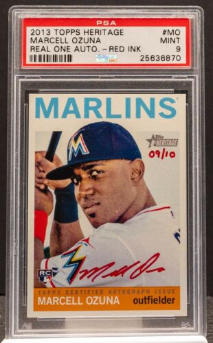 2013 Topps Heritage Baseball Red Ink Marcell Ozuna #ROA-MO PSA 10