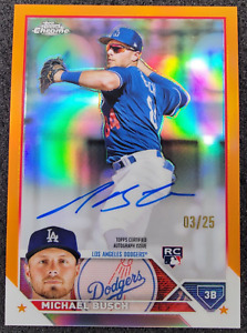 2023 Topps Chrome Baseball Orange Michael Busch #RA-MB