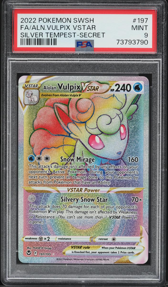 Alolan Vulpix Vstar Secret 2022 Pokemon Silver Tempest Full Art