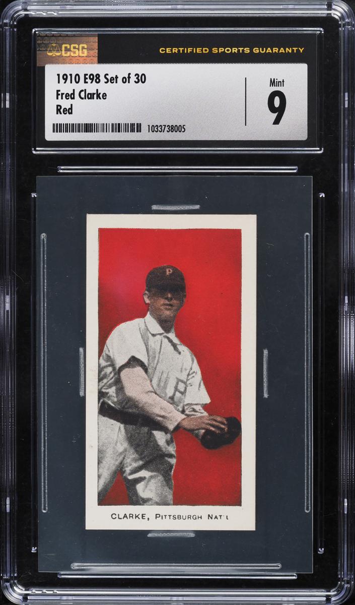 1910 E98 Baseball Red Fred Clarke #6 PSA 6