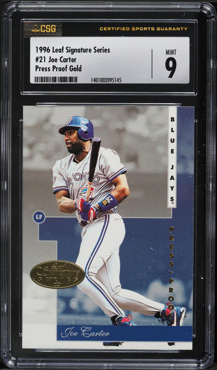 1996 Leaf Signature Series Baseball Gold Press Proof Joe Carter #21