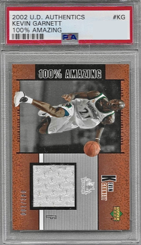 2002 Upper Deck Authentics Kevin Garnett #KG card