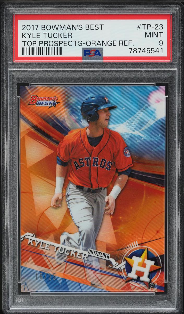 2017 Bowman's Best Baseball Orange Refractor Kyle Tucker #TP-23 PSA 8.5