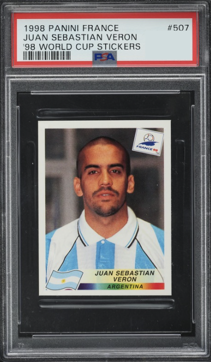 1998 Panini World Cup Stickers Juan Sebastian Veron #507 card