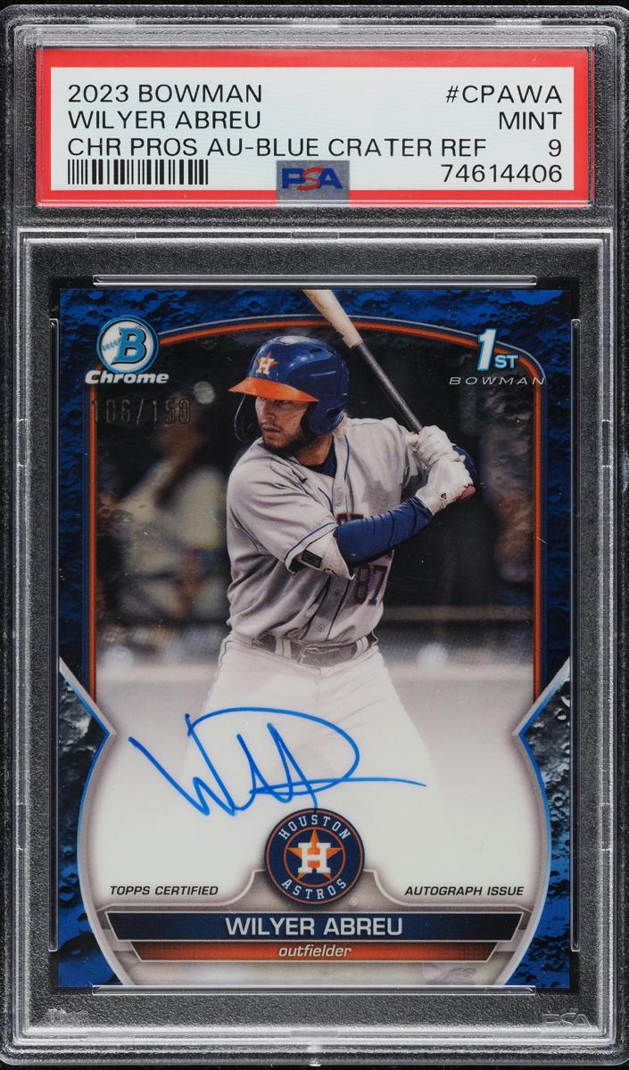 2023 Bowman Chrome Prospects Baseball Blue Wilyer Abreu #CPA-WA PSA 8.5