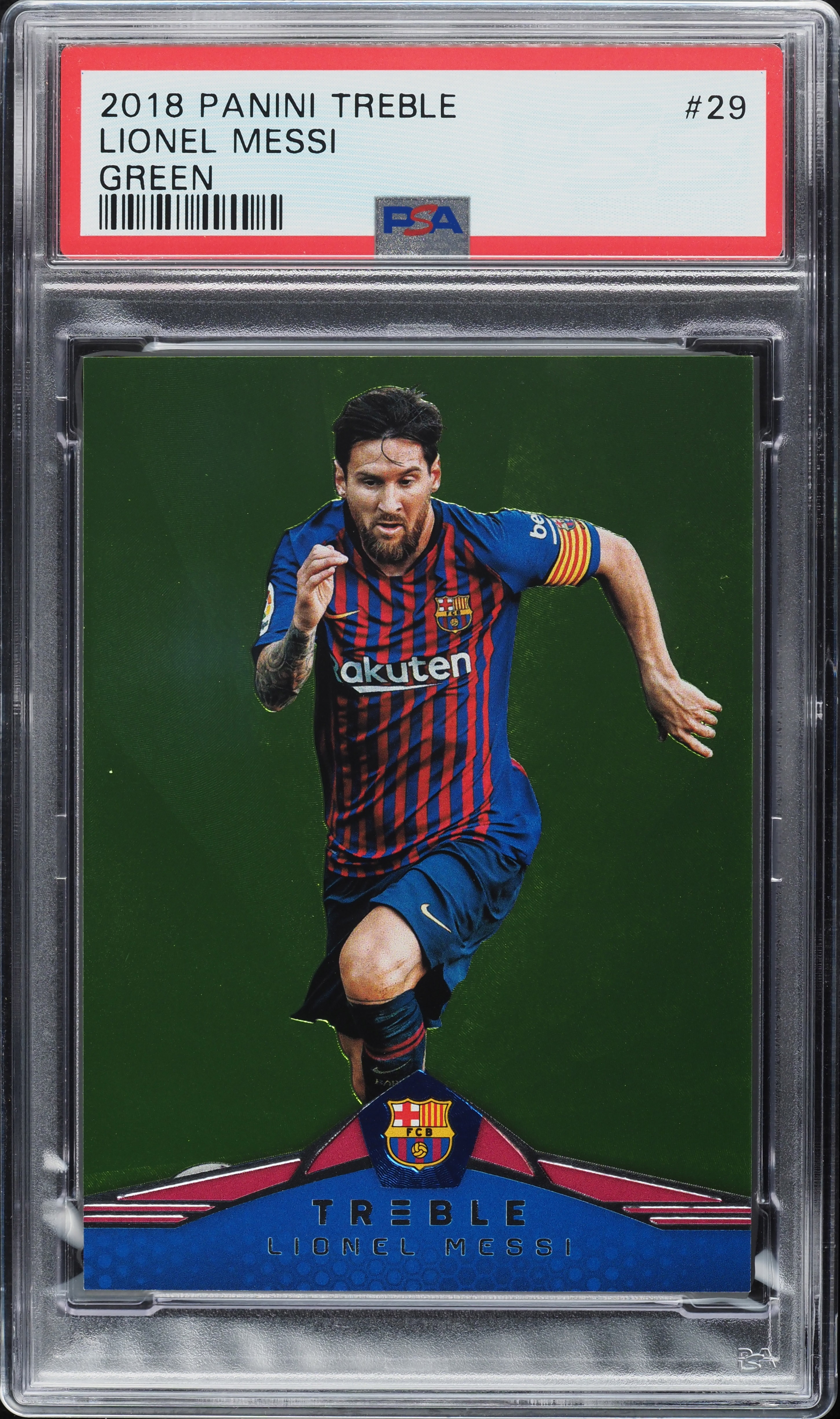 2018 Panini Treble Lionel Messi [Green] #29 card