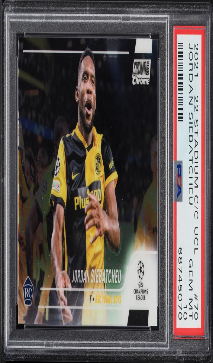 2021 Topps Stadium Club Chrome UEFA Champions League Jordan Siebatcheu #70 card