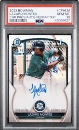 2023 Bowman Chrome Prospects Baseball Refractor Lazaro Montes #CPA-LM PSA 8.5
