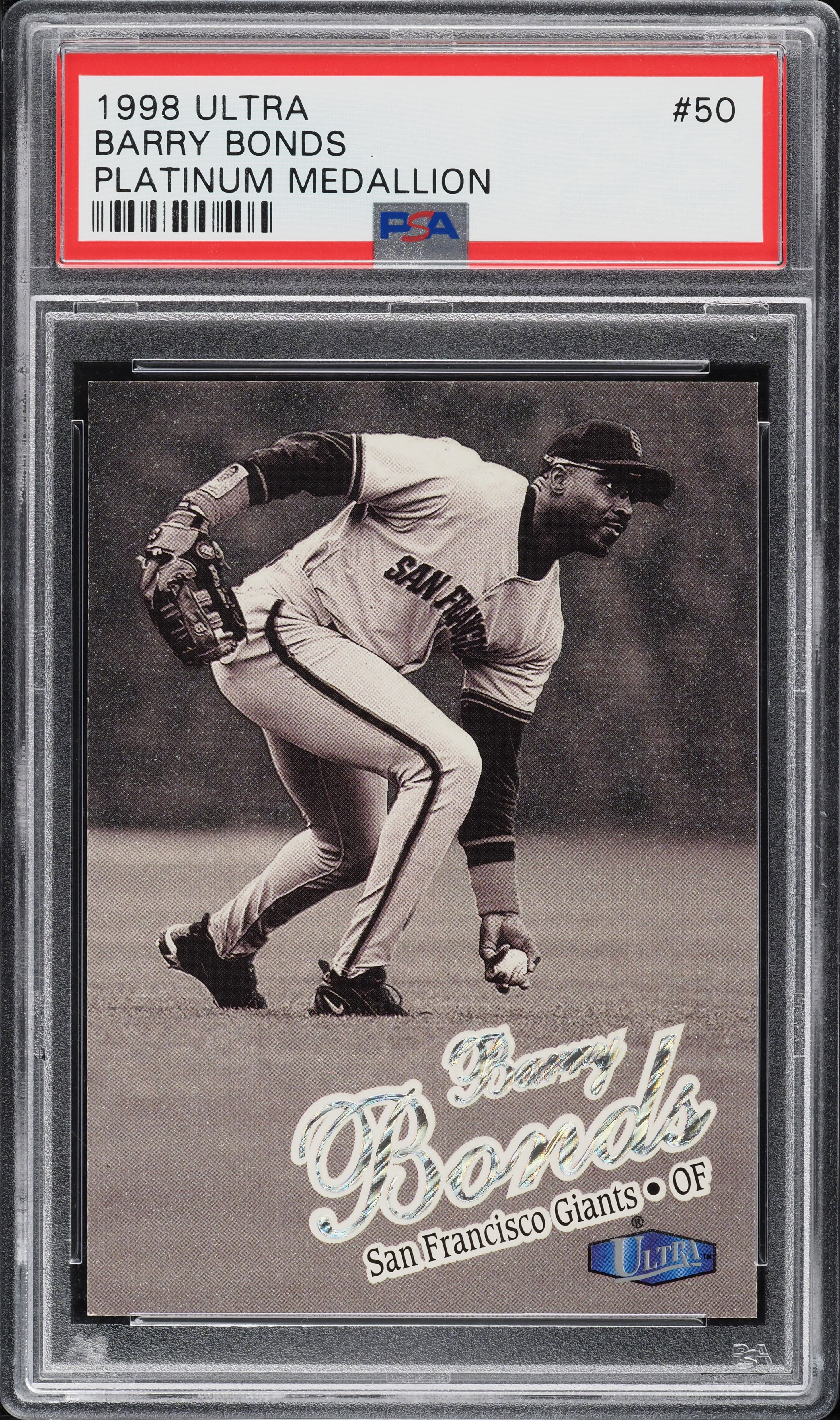 1998 Fleer Ultra Baseball Platinum Medallion Barry Bonds #50