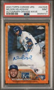 2023 Topps Chrome Update Baseball Orange Wave Nelson Velazquez #AC-NVE