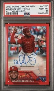 2023 Topps Chrome Update Baseball Red Willson Contreras #AC-WC PSA 9