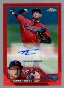 2023 Topps Chrome Update Baseball Red Tanner Bibee #AC-TB