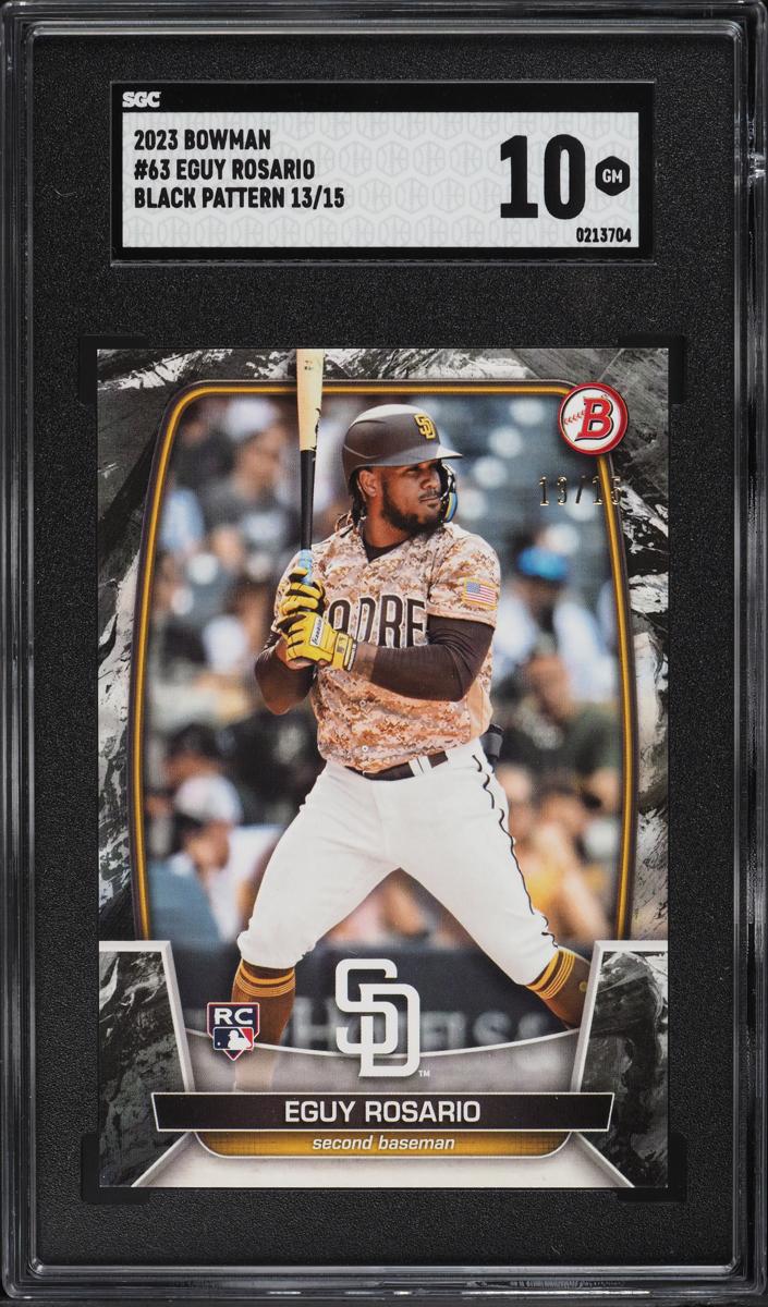 2023 Bowman Baseball Black Eguy Rosario #63 SGC 9.5