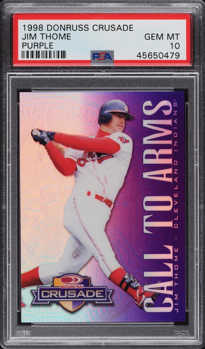 1998 Donruss Baseball Purple Jim Thome #19 PSA 9