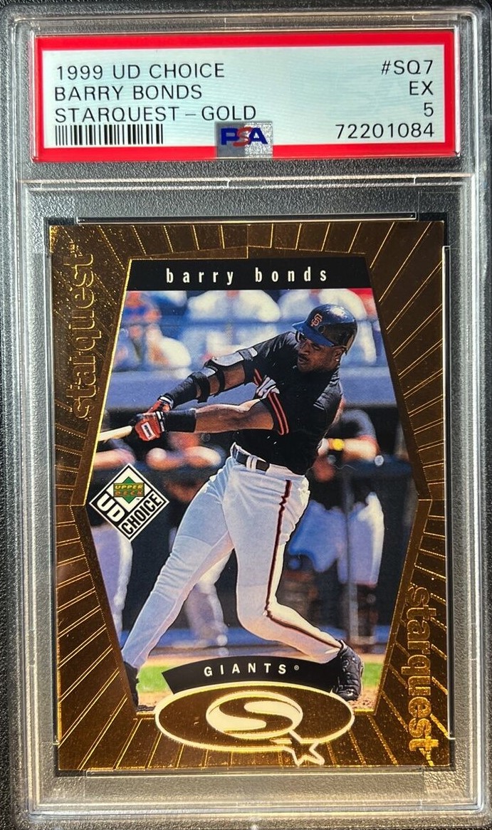 1999 Upper Deck Choice Baseball Gold Barry Bonds #SQ7 PSA 5