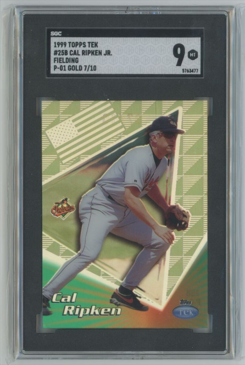 1999 Topps Tek Baseball Pattern 01 Gold Cal Ripken #25B SGC 8.5