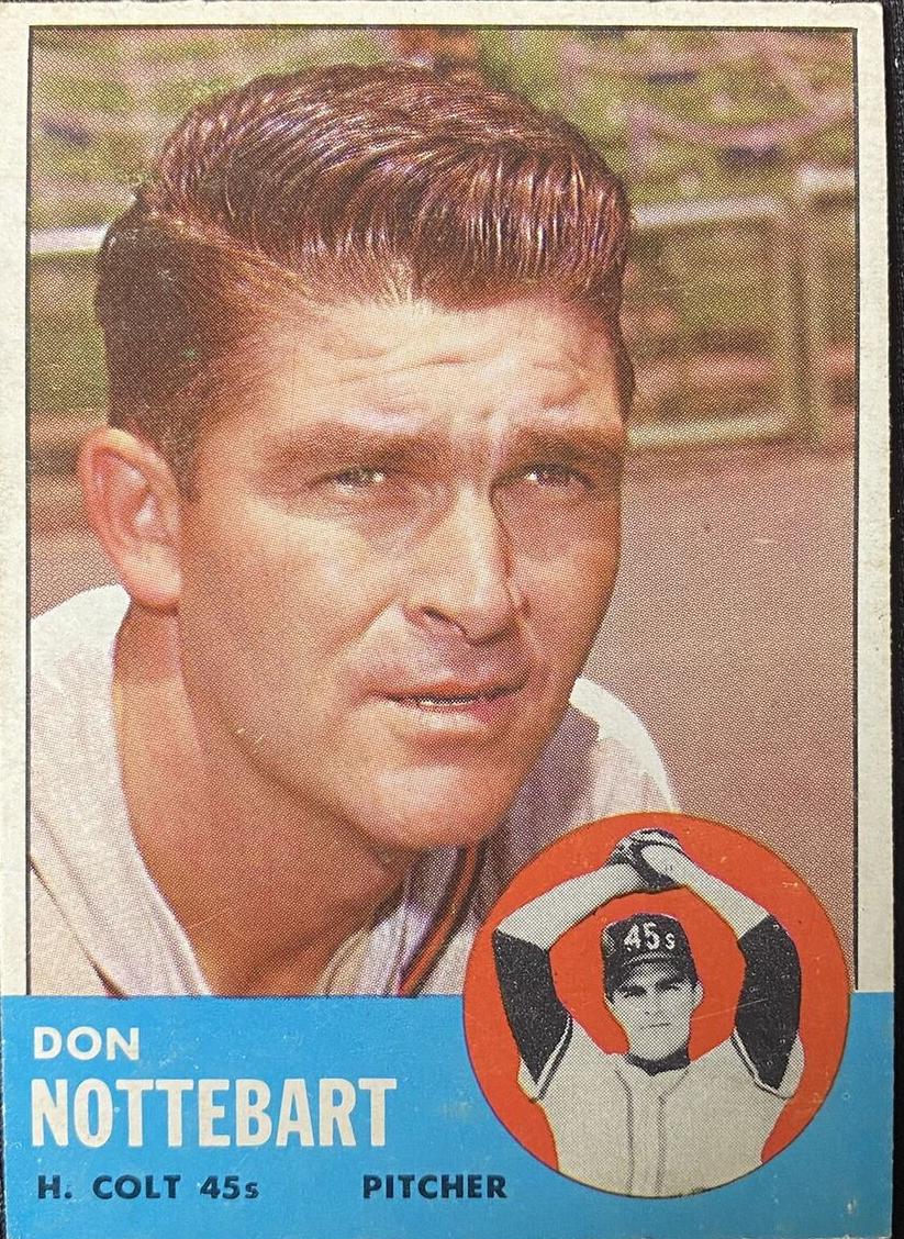 1963 Topps Don Nottebart #204 card