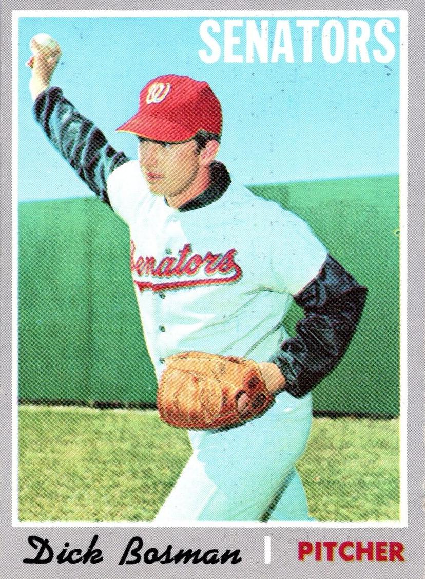 1970 Topps Dick Bosman #175 card