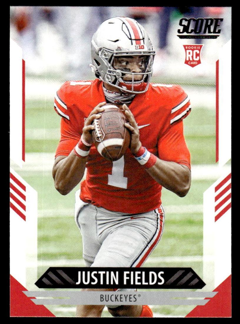 2021 Panini Score Justin Fields [Red] #302 card