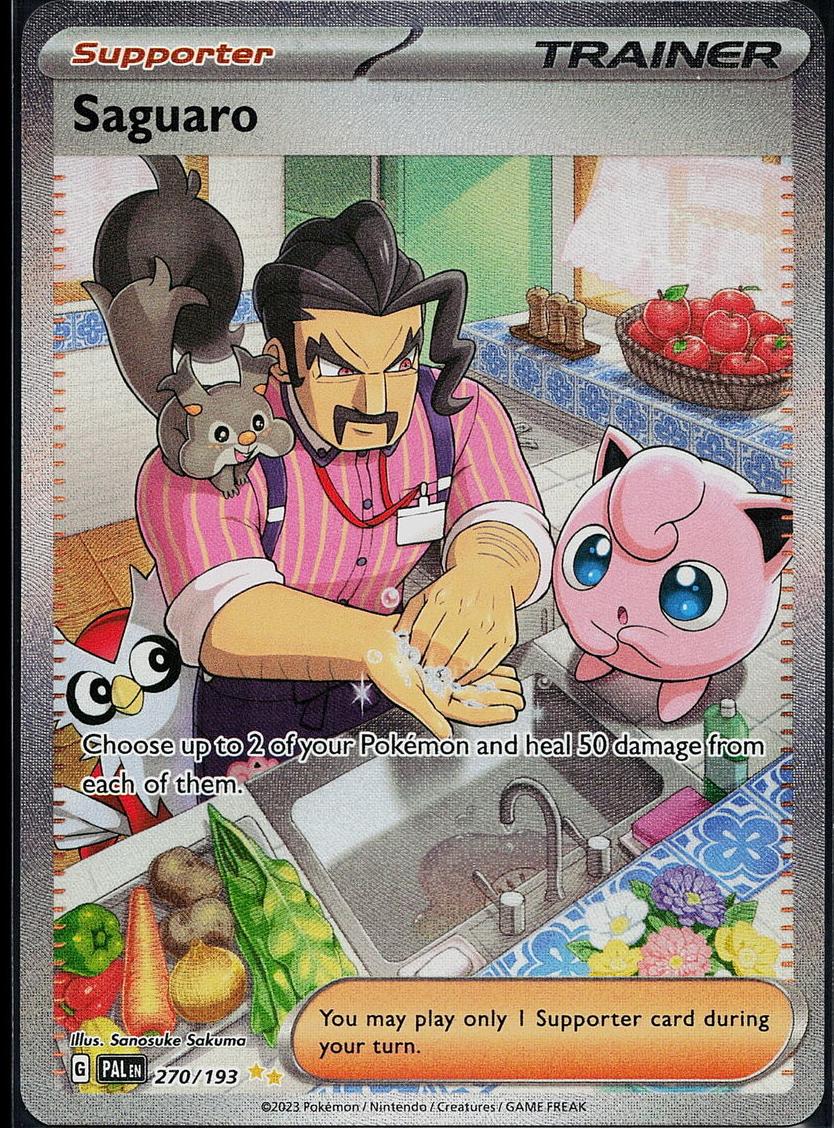 2023 Pokemon Paldea Evolved Illustration Rare #270 Saguaro front