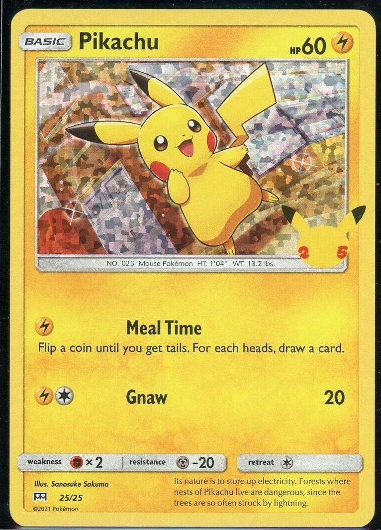 Pikachu Holo 2021 Pokemon McDonald's 25th Anniversary