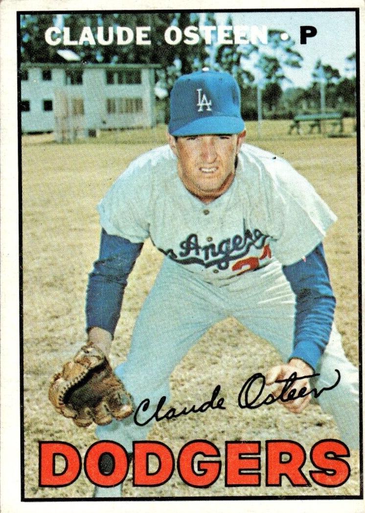1967 Topps Claude Osteen #330 card