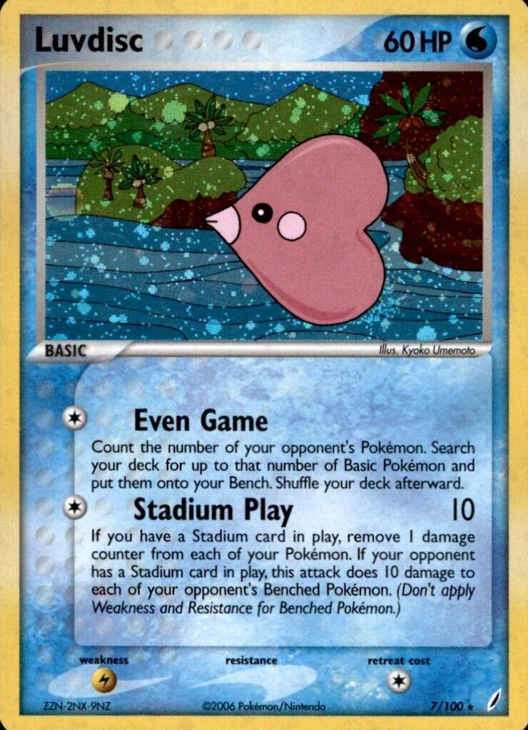 Luvdisc Holo 2006 Pokemon EX Crystal Guardians