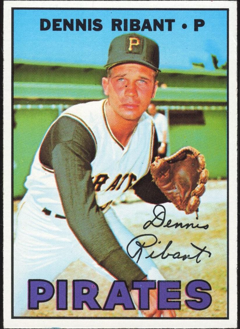 1967 Topps Dennis Ribant #527 card