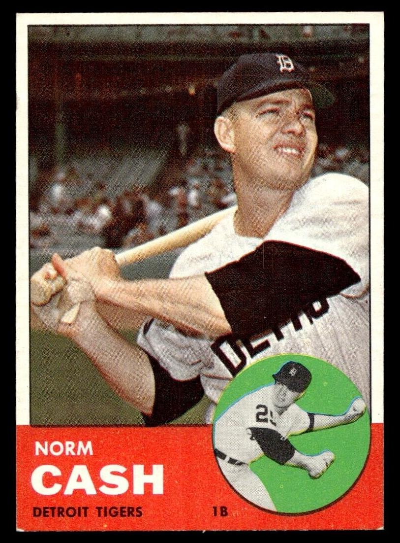 1963 Topps Norm Cash #445 card