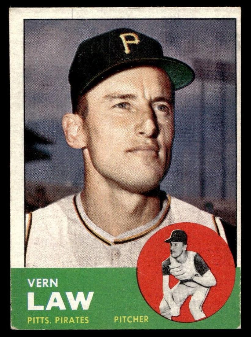 1963 Topps Vern Law #184 card