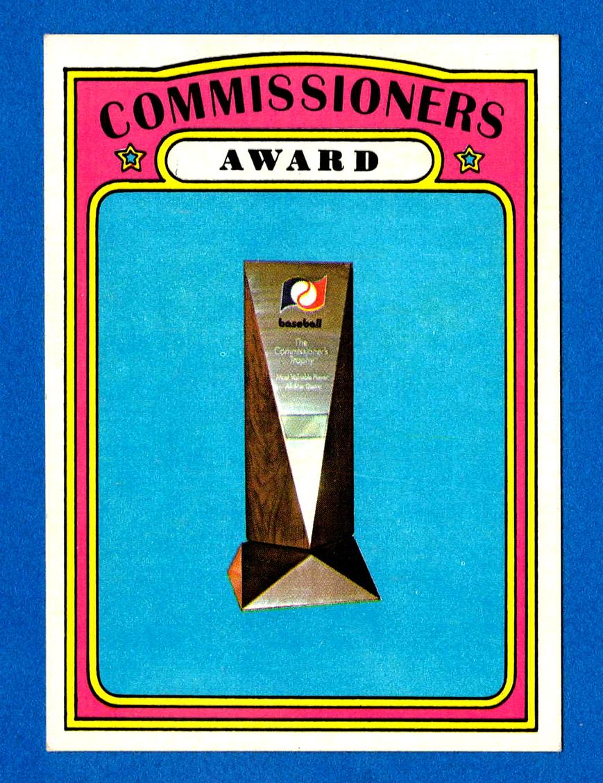 1972 Topps Commissioners Award #621 card