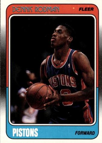 1988 Fleer Base #43 Dennis Rodman front