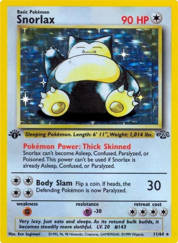 Snorlax Holo 1999 Pokemon Jungle