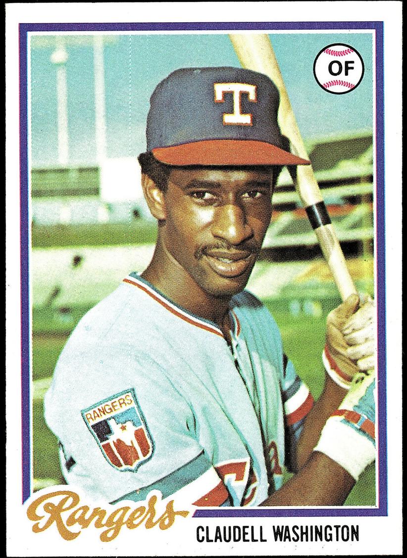 Claudell Washington 1978 Topps Baseball