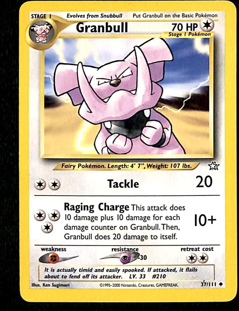 Granbull 2000 Pokemon Neo Genesis