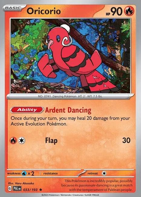 Oricorio 2023 Pokemon Scarlet & Violet Paldea Evolved