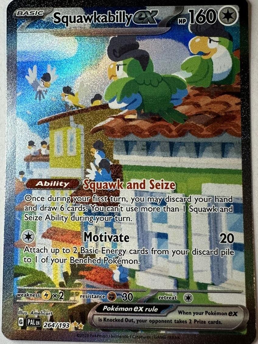 Squawkabilly EX 2023 Pokemon Scarlet & Violet Paldea Evolved