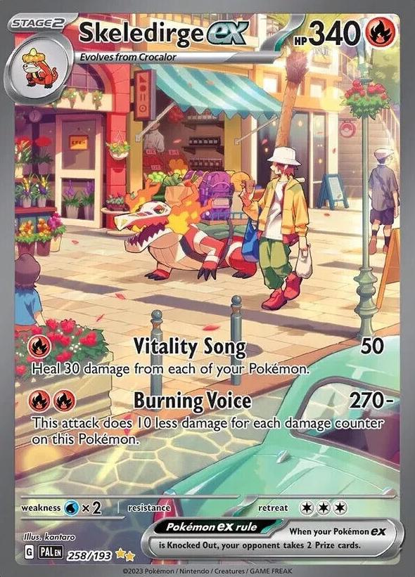 2023 Pokemon Paldea Evolved Illustration Rare #258 Skeledirge front