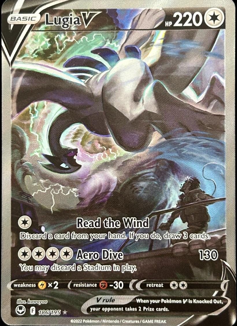 2022 Pokemon Silver Tempest Silver Tempest #186 Fa/Lugia V front