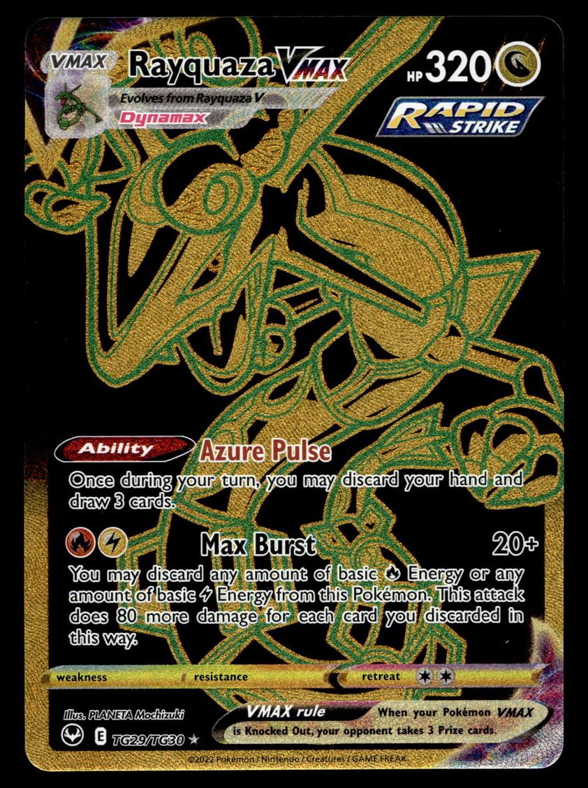 2022 Pokemon Silver Tempest SILVER TEMPEST #TG29 FA/Rayquaza VMAX front