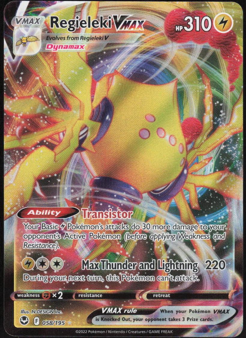 Regieleki Vmax 2022 Pokemon Silver Tempest Full Art