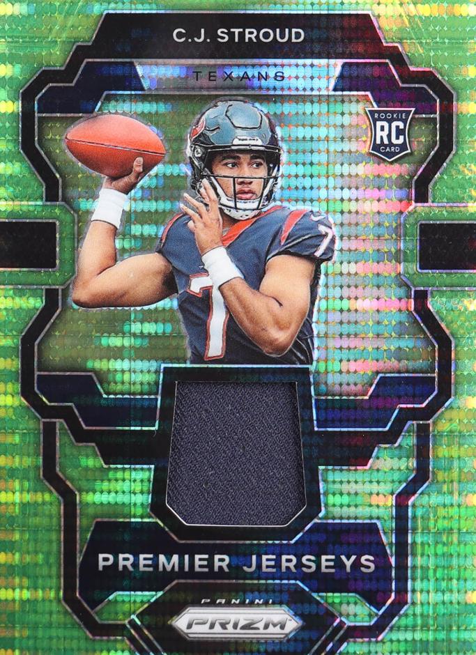 2023 Panini Prizm C.J. Stroud [Neon Green Pulsar] #PJ-CJS card